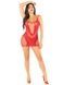 Сукня Leg Avenue Lace and Net Mini Dress with Dual Strap One Size, Red SX1734 фото 6
