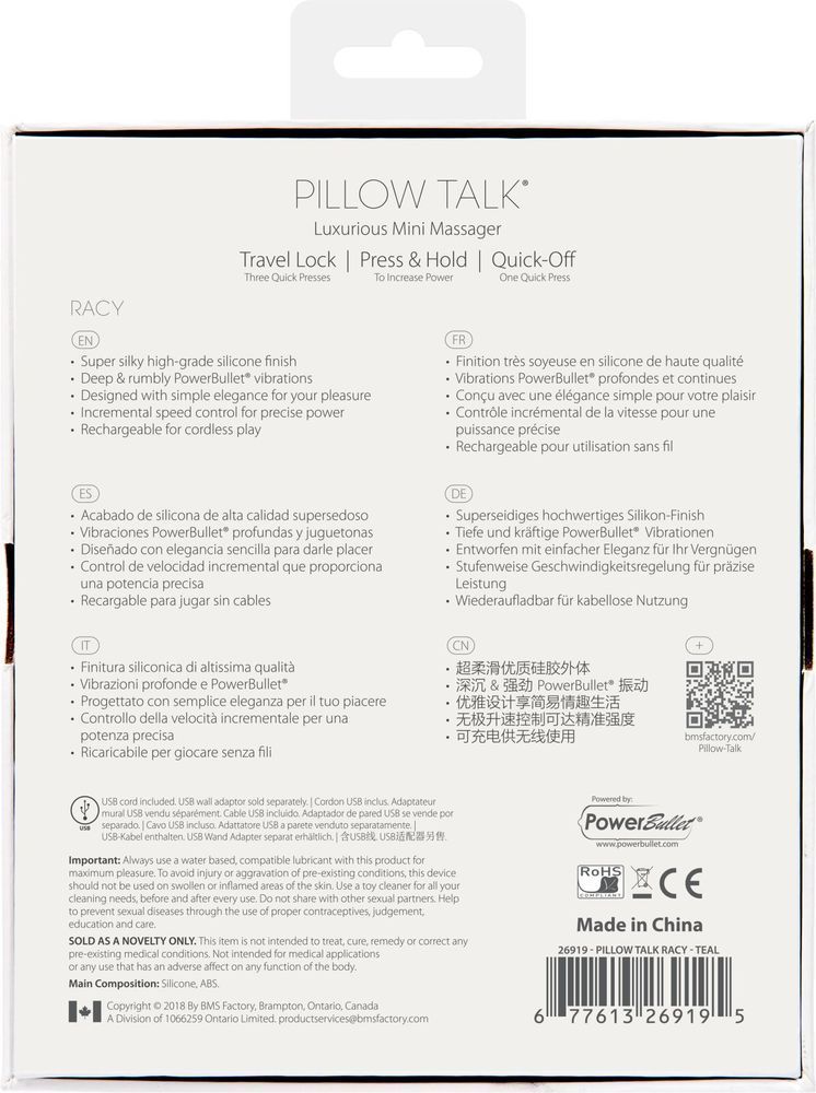 Розкішний вібратор Pillow Talk - Racy Teal з кристалом Swarovski для точки G, подарункове паковання SO2720 фото