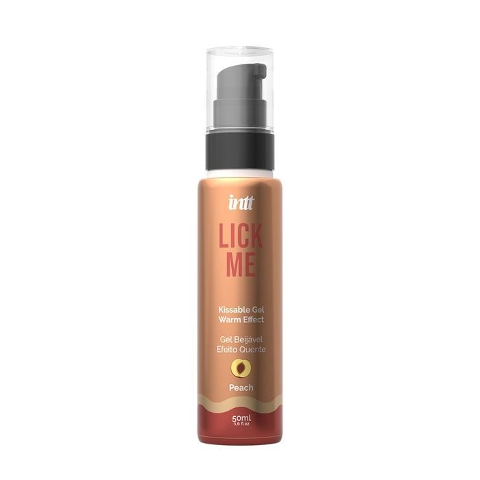 Гель для оральних пестощів із зігрівальним ефектом INTT Lick Me Kissable Gel Peach 50 мл, без цукру SX1696 фото