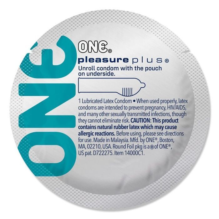 Презерватив ONE Pleasure Plus, 1 шт, с ребристым участком на конце, со смазкой SX0762 фото