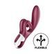 Вибратор-кролик Satisfyer Touch Me Red, двойной отросток, 3 мощных мотора SO7776 фото 1