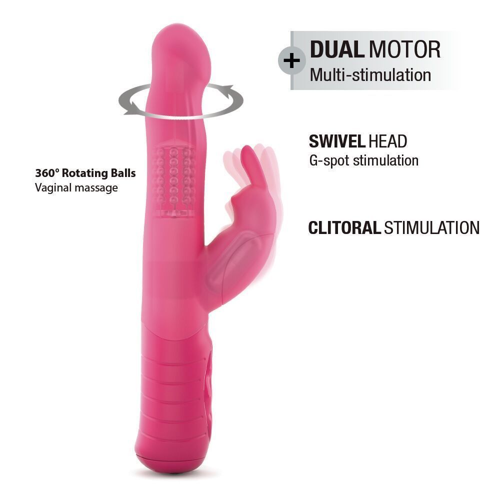 Вібратор-кролик Dorcel Baby Rabbit Magenta 2.0 з перлинним масажем і головкою, що обертається SO8680 фото