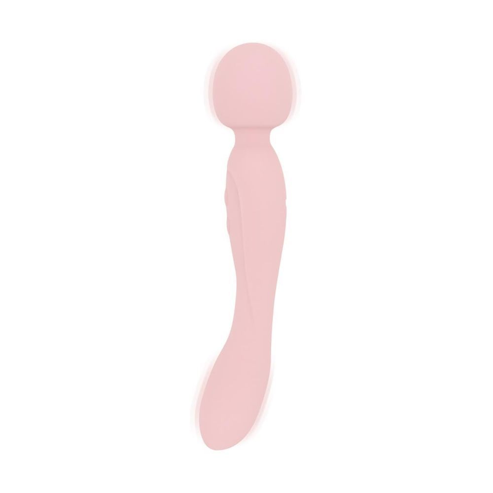 Вібромасажер Good Vibes Only - SIMI Double-Sided Wand Vibrator Soft Silicone - Pink SX3076 фото