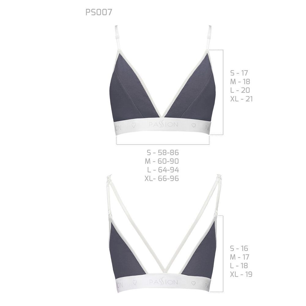 Спортивний топ з подвійними бретелями Passion PS007 TOP S, dark grey SO4265 фото