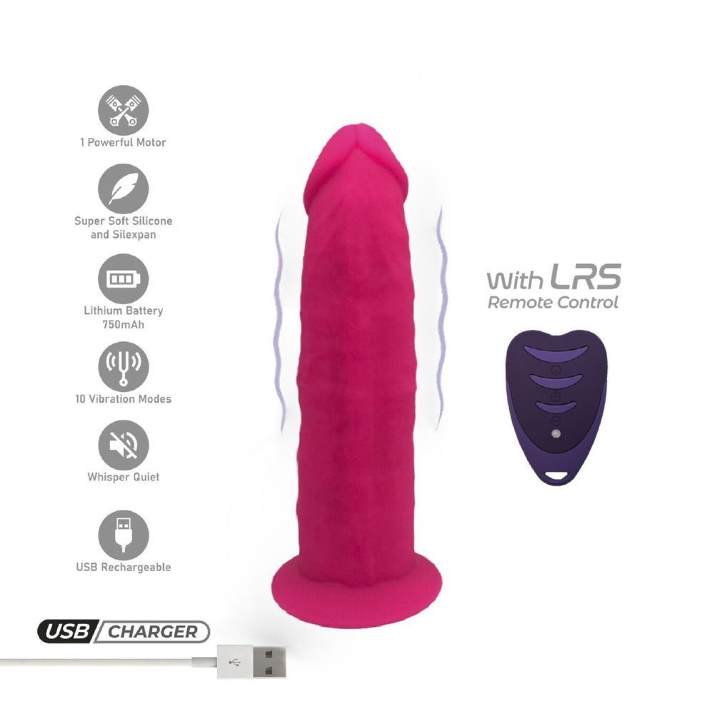 Фаллоимитатор с вибрацией SilexD Henry Vibro Pink (MODEL 2 size 7in) + LRS, диаметр 4,4 см SX3130 фото