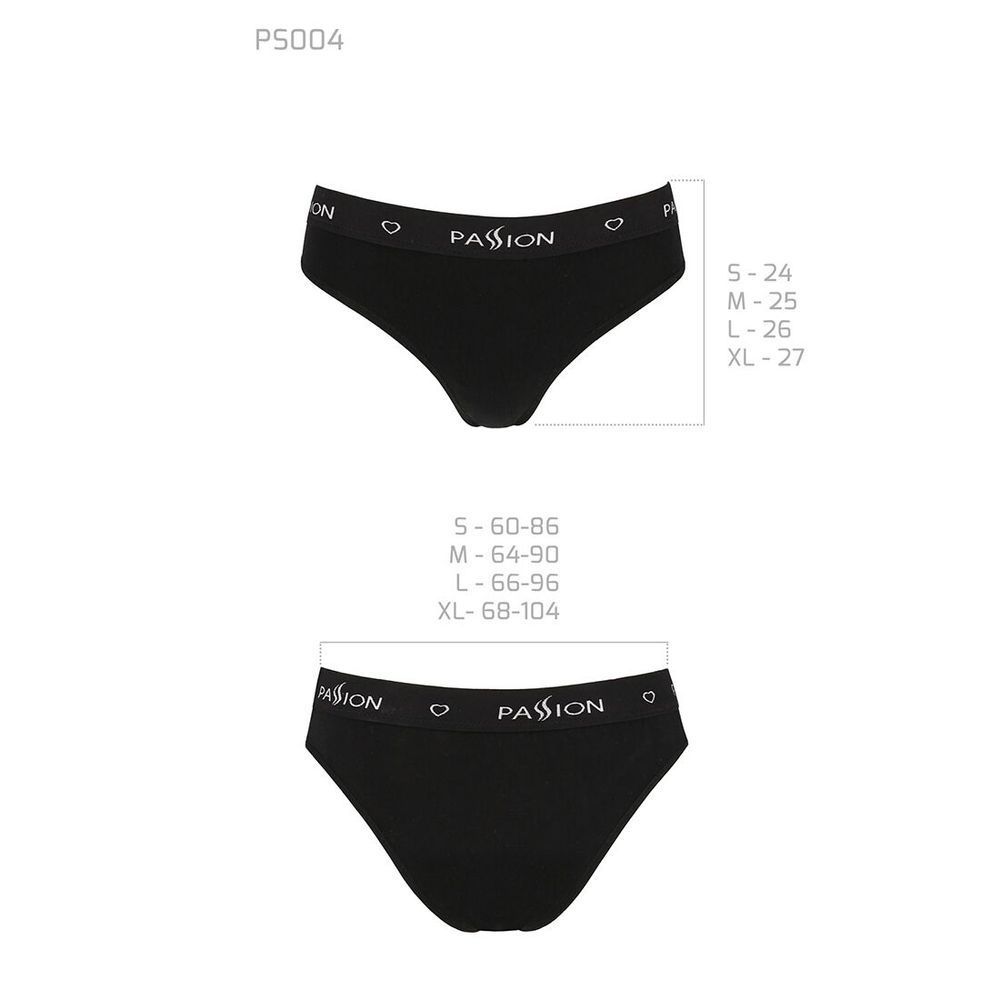 Трусики-слипы из хлопка с эластаном Passion PS004 PANTIES XL, black SO4218 фото