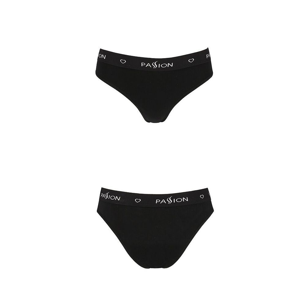Трусики-слипы из хлопка с эластаном Passion PS004 PANTIES XL, black SO4218 фото