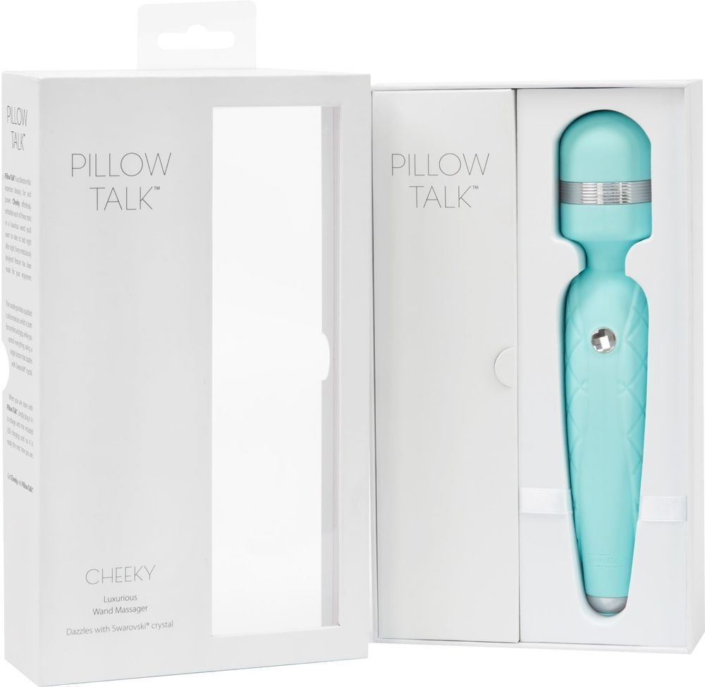 Розкішний вібромасажер PILLOW TALK - Cheeky Teal з кристалом Swarovski, плавне підвищення потужності SO2728 фото