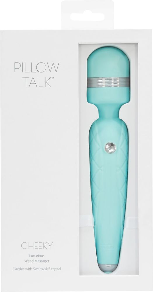 Розкішний вібромасажер PILLOW TALK - Cheeky Teal з кристалом Swarovski, плавне підвищення потужності SO2728 фото