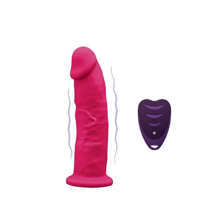 Фалоімітатор з вібрацією SilexD Henry Vibro Pink (MODEL 2 size 7in) + LRS, діаметр 4,4 см SX3130 фото