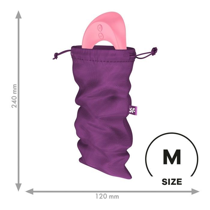 Мешочек для секс-игрушек Satisfyer Treasure Bag M, фиолетовый, на шнурке SX0547 фото