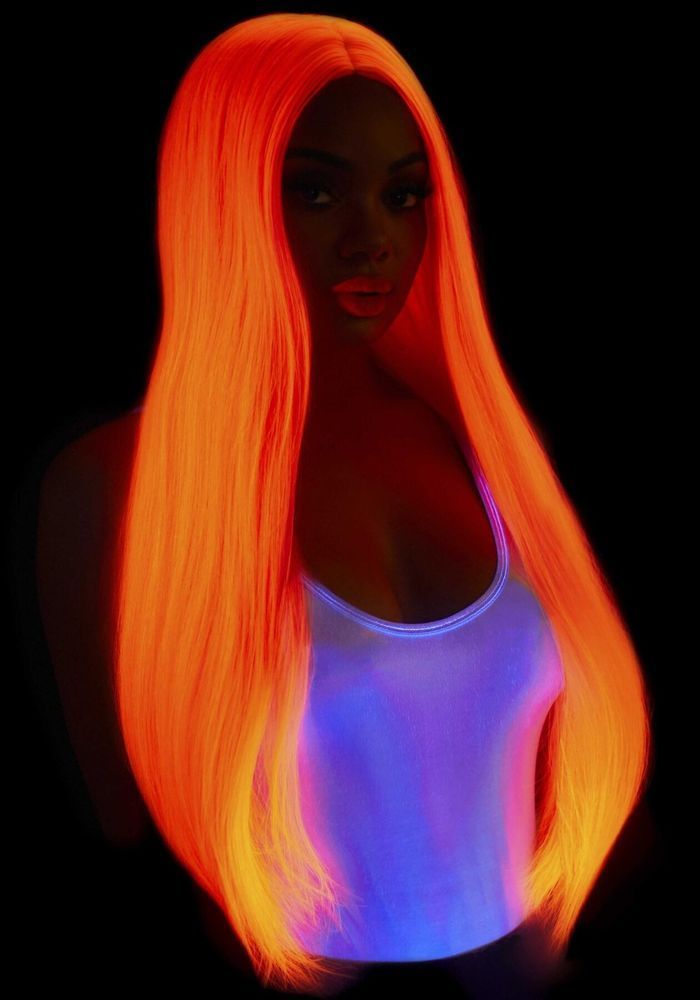 Перука Leg Avenue 33&Prime; Long straight center part wig neon pink SO8590 фото