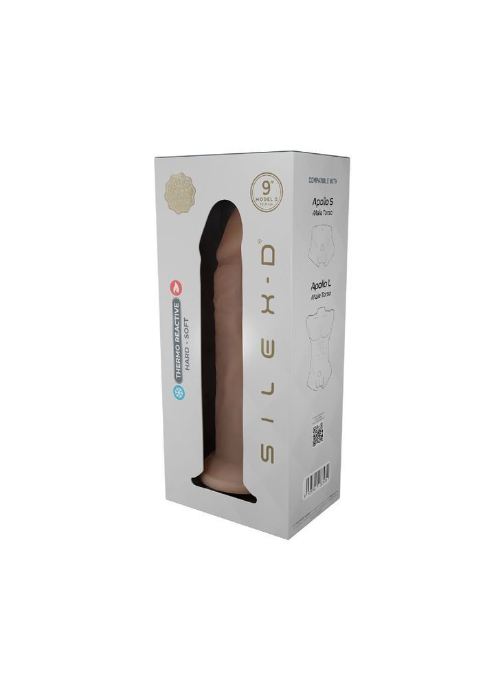 Фалоімітатор SilexD Flesh (MODEL 2 size 9in) Liquid Silicone, підходить для торса Apollo S і L SX1702 фото
