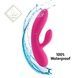 Гибкий вибратор кролик с двумя моторами FeelzToys Lea Rabbit Vibrator Rubine Red SO4432 фото 5