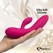 Гибкий вибратор кролик с двумя моторами FeelzToys Lea Rabbit Vibrator Rubine Red SO4432 фото 4