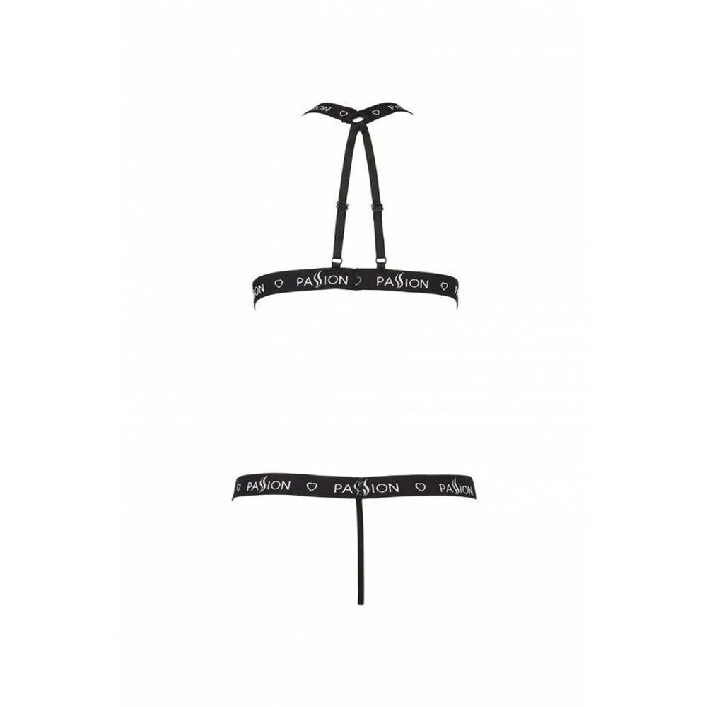Полупрозрачное боди с вырезами Passion Exclusive Mirajane Body black L/XL, black PS26404 фото