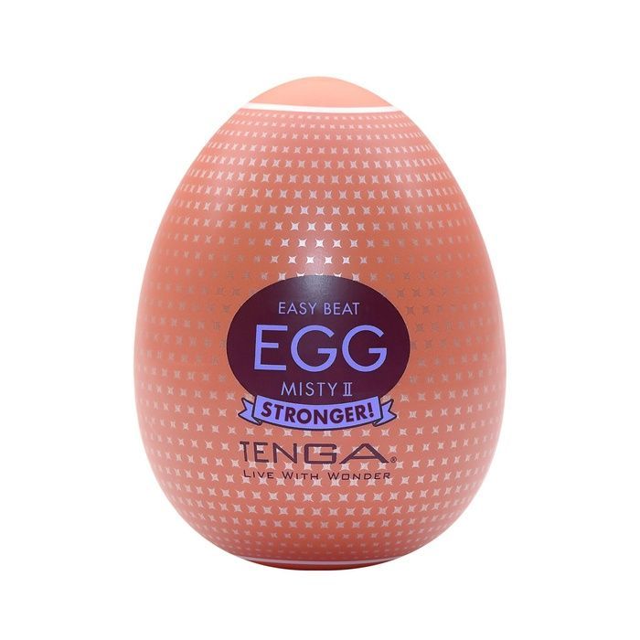 Мастурбатор-яйце Tenga Egg Misty II, щільний TPE, пробник лубриканту 5 мл SO9802 фото