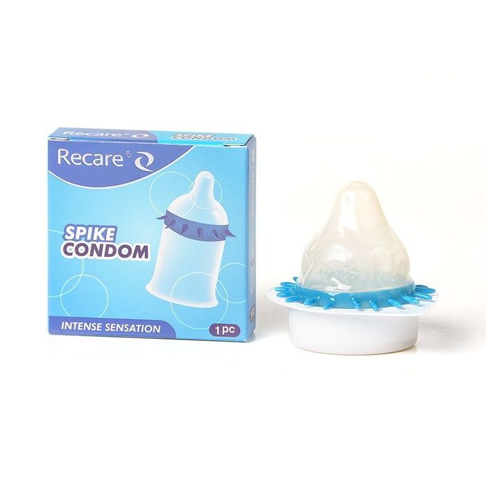 Насадка на член Recare Spike Condom Blue (презерватив з шипами) SX3350 фото