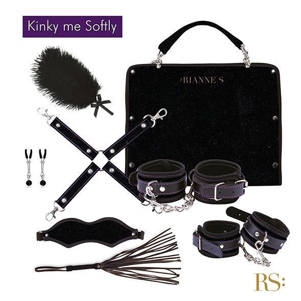 Подарунковий набір для BDSM RIANNE S &mdash; Kinky Me Softly Black: 8 предметів для задоволення SO3864 фото
