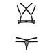 Комплект білизни Passion Exclusive HAGAR SET XXL/XXXL, black, стрепи трусики та ліф PS24706 фото 6