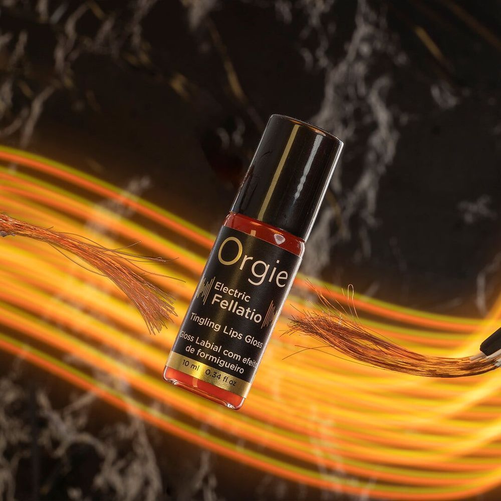 Блеск для губ с эффектом вибрации Orgie Electric Fellatio Lips Gloss, 10 мл, вкус фруктового ассорти SX1548 фото