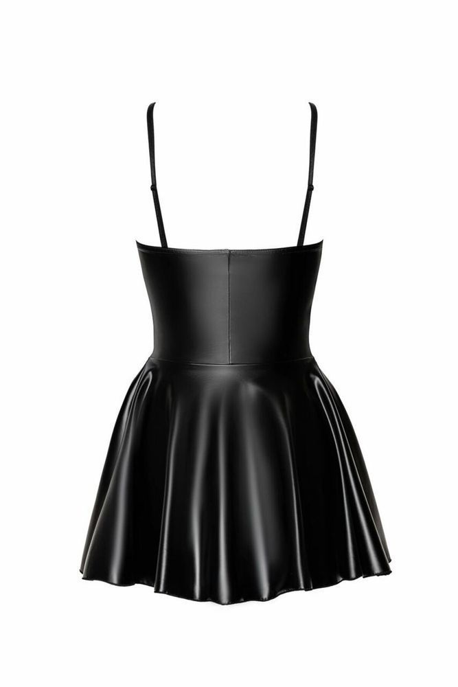 Платье Noir Handmade F308 Dreamer, XXL, мини, под латекс, открытые плечи, юбка клеш, молния спереди SX0289 фото