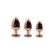 Металева анальна пробка Wooomy Tralalo Rose Gold Metal Plug Size M, діаметр 3,4 см, довжина 8 см SO7428 фото 3