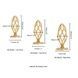 Металлическая анальная пробка LOCKINK SEVANDA Hollow Spiral Golden, M, золотистая, диаметр 3 см SX0883 фото 8