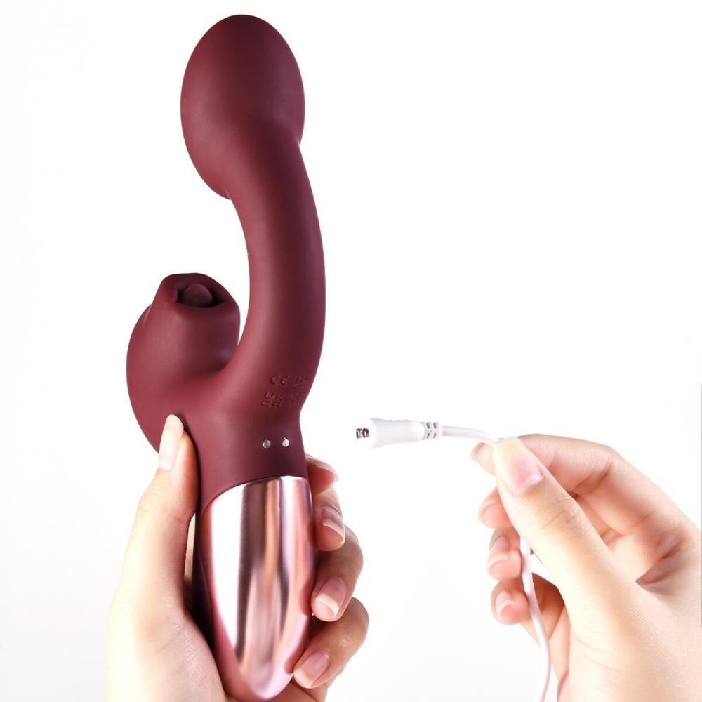 Смарт-вибратор Magic Motion Ponder Red, двойная стимуляция, виброяйцо+язычок для клитора SX3230 фото