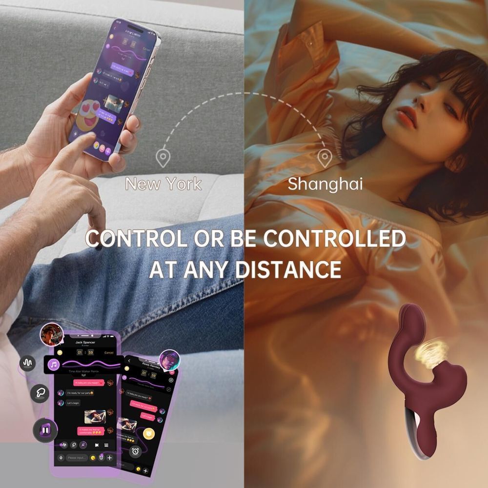 Смарт-вибратор Magic Motion Ponder Red, двойная стимуляция, виброяйцо+язычок для клитора SX3230 фото