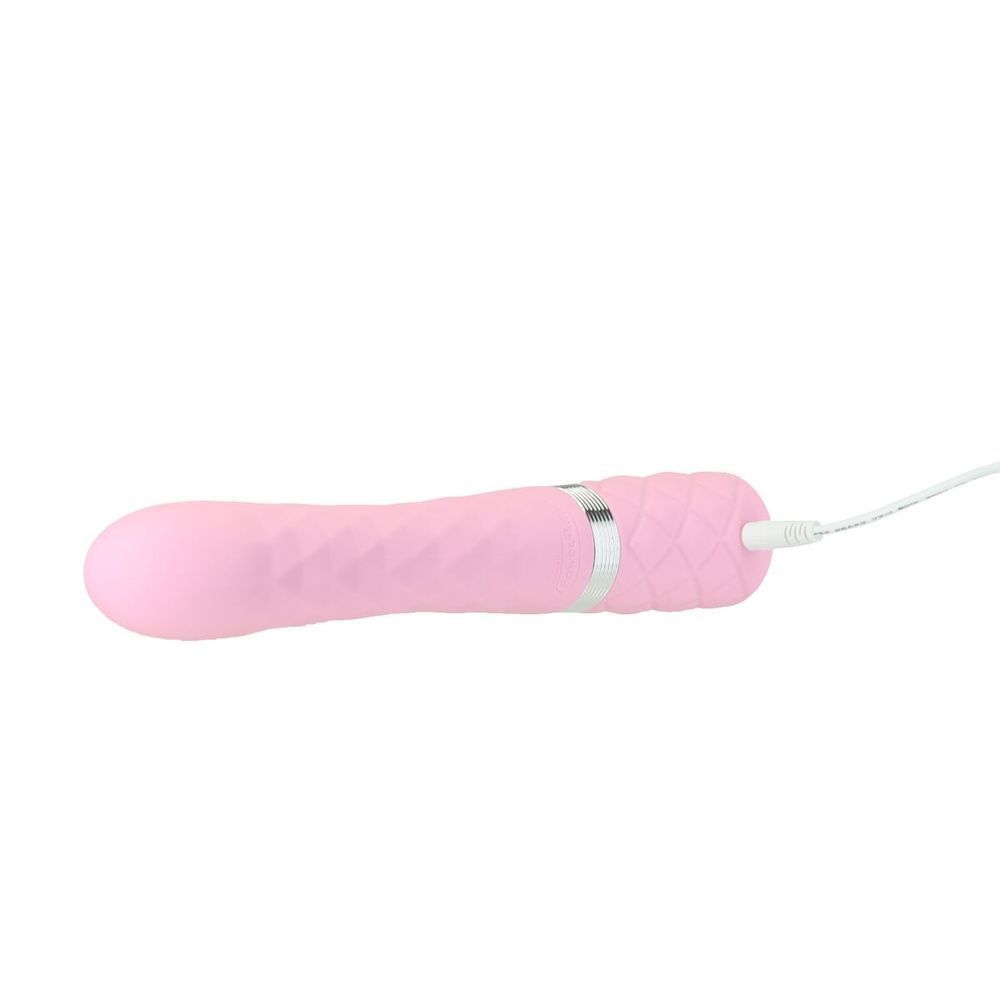 Роскошный кролик с ротацией и вибрацией Pillow Talk Lively, Pink, кристалл Сваровски SO6856 фото