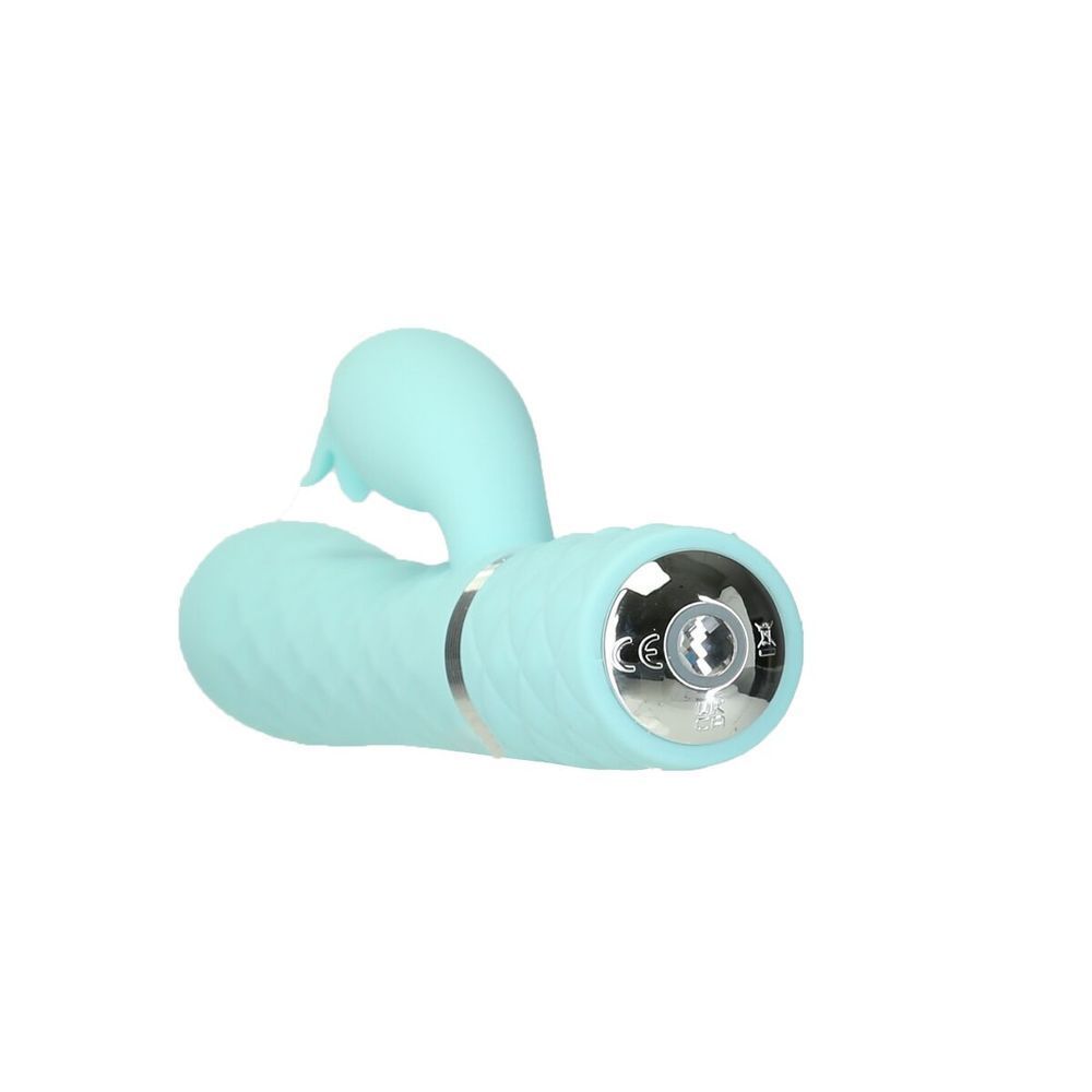 Роскошный кролик с ротацией и вибрацией Pillow Talk Lively, Teal, кристалл Сваровски SO6857 фото