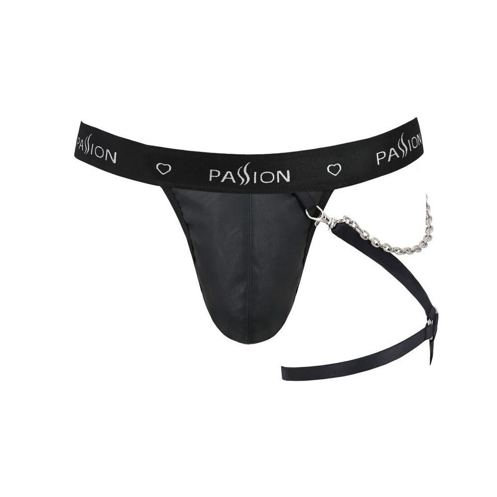 Чоловічі трусики танга з підв&rsquo;язкою Passion 058 THONG BILL S/M Black SO7637 фото