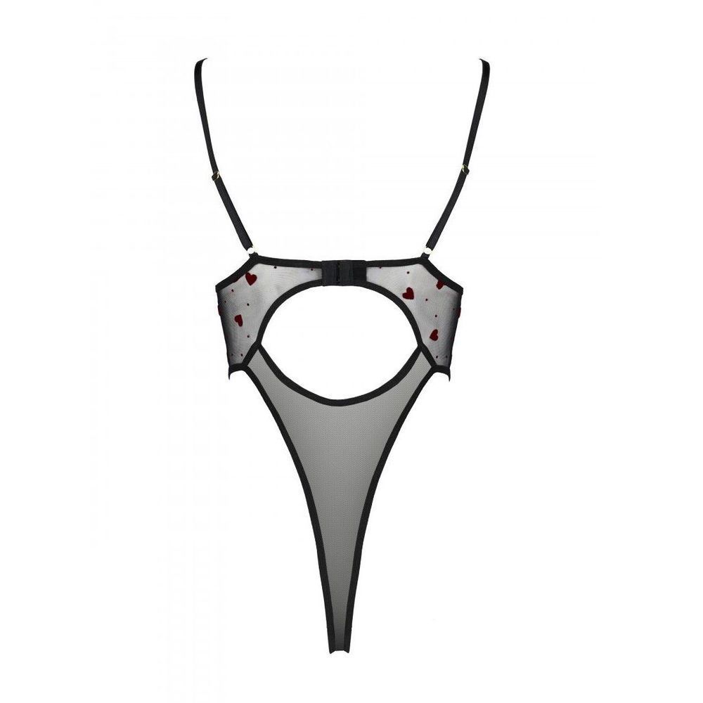 Эротическое боди с рисунком Passion LOVELIA BODY S/M, black SO4754 фото