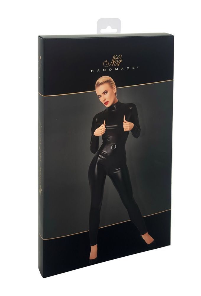 Комбинезон Noir Handmade F319 Caged, M, под латекс, длинный рукав, с доступом, кольцо на поясе SX0346 фото