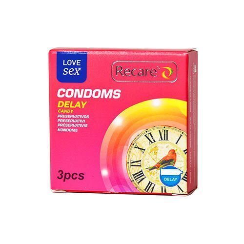Презервативи Recare Delay Candy Condoms 3 шт, пролонгувальний ефект, цукерковий аромат SX3320 фото