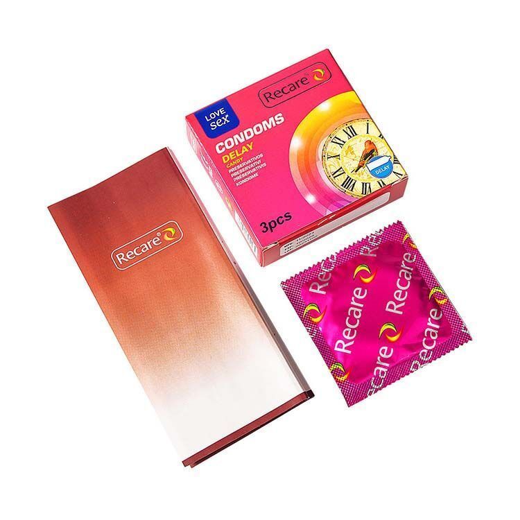 Презервативи Recare Delay Candy Condoms 3 шт, пролонгувальний ефект, цукерковий аромат SX3320 фото