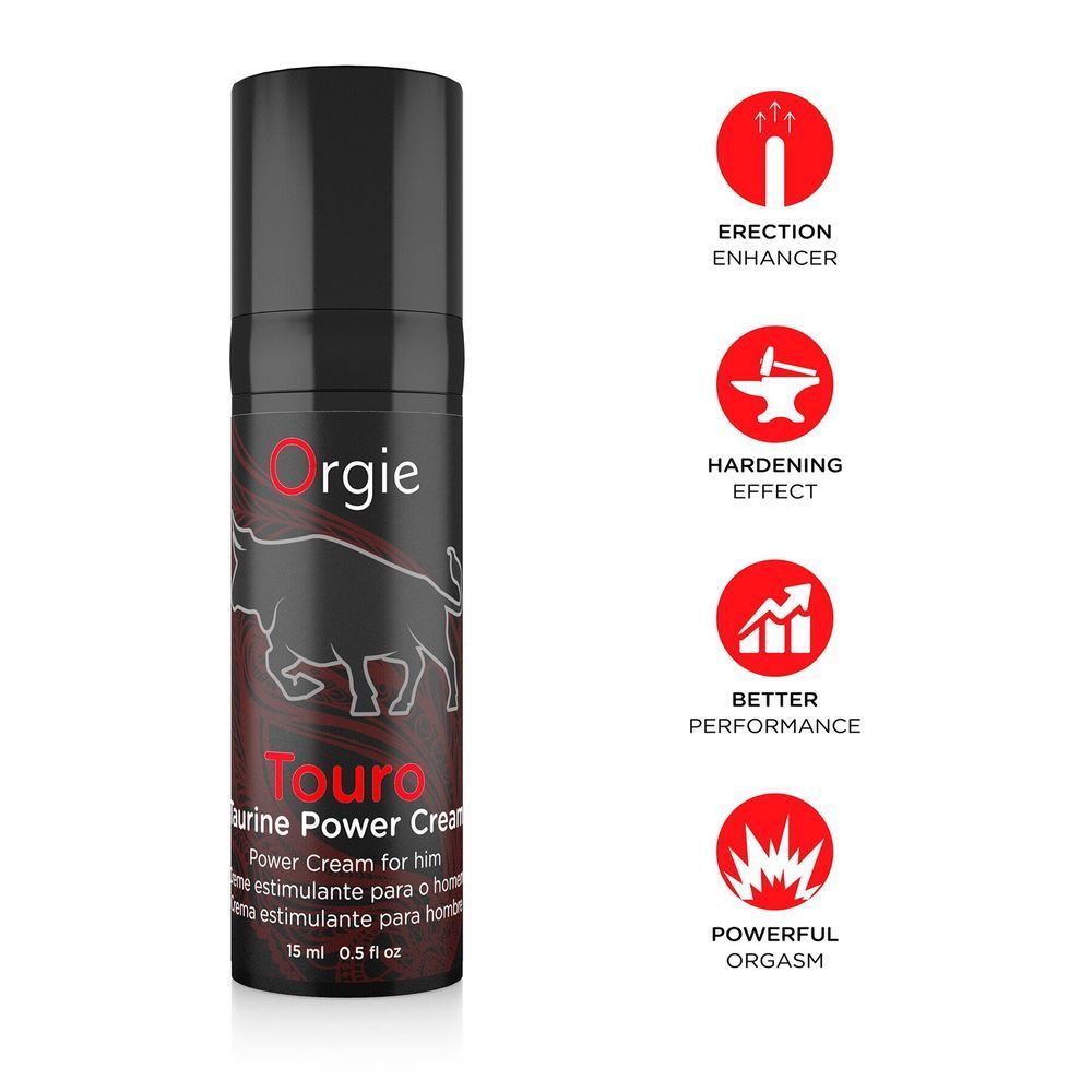 Крем для усиления эрекции Orgie Touro Power Cream, 15 мл, с таурином, гинкго и корнем женьшеня SX1560 фото