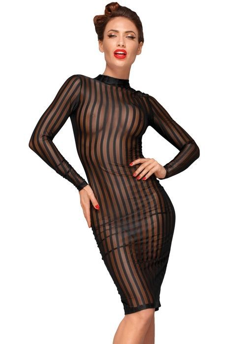 Сукня з мокрим ефектом Noir Handmade F182 Classic dress made of elastic tulle, XXL SX0051 фото