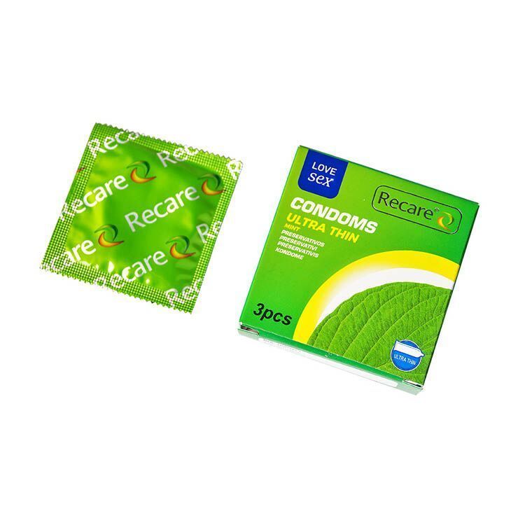 Презервативы Recare Ultra Thin Mint Condoms 3 шт, ультратонкие, аромат: мята SX3321 фото