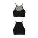 Спортивний топ з прозорою вставкою Passion PS006 TOP L, black SO4239 фото 5