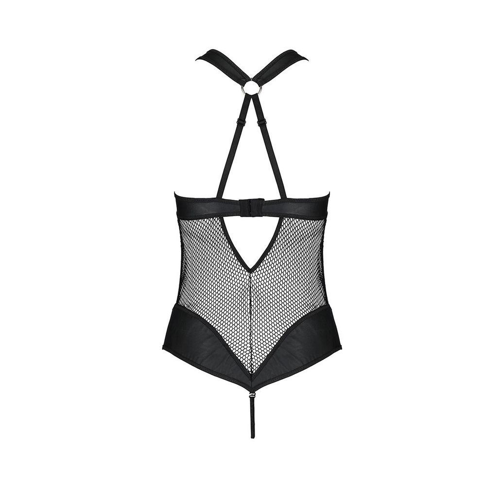 Сетчатый боди с халтером Passion Amanda Body XXL/XXXL, black SO5317 фото