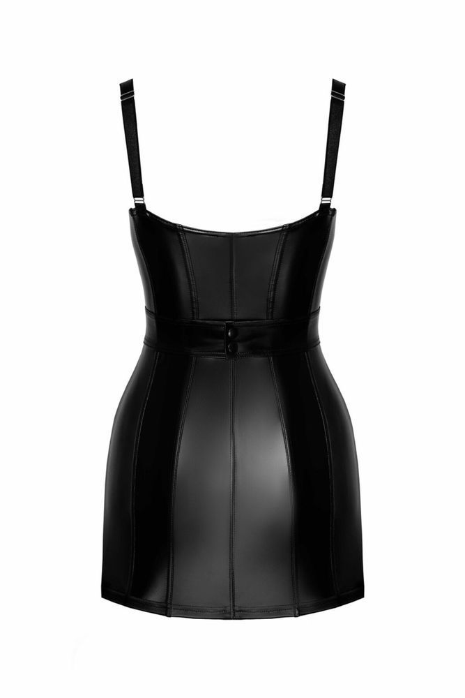 Платье Noir Handmade F320 Starlet, S, под латекс, мини, молния по всей длине, кольцо на поясе SX0351 фото