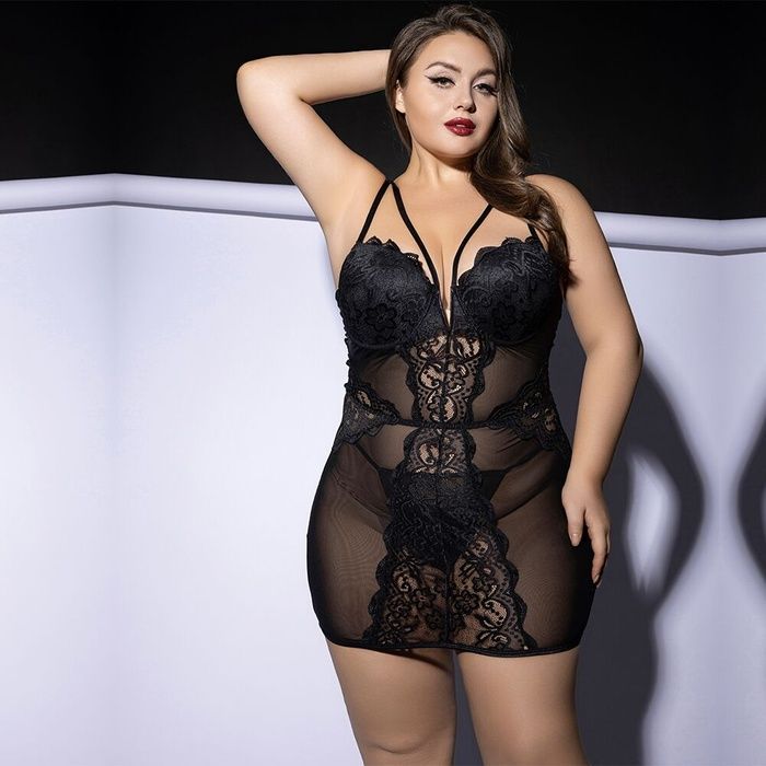 Платье JSY P61150 Black Plus Size SX1870 фото