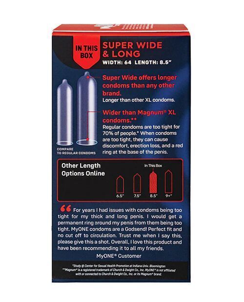 Презервативы MyONE Super Wide & Long 10 шт, картонная коробка SX1255 фото