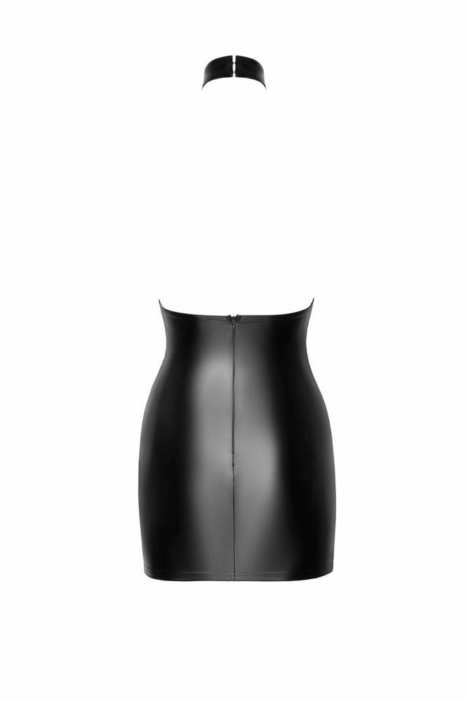 Сукня Noir Handmade F311 Eros, L, black, міні, спідниця під латекс, верх &mdash; сітка, відкрита спина SX0305 фото
