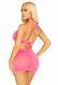 Платье Leg Avenue Lurex Rhinestone Keyhole Halter Dress One Size Neon Pink SX2768 фото 3
