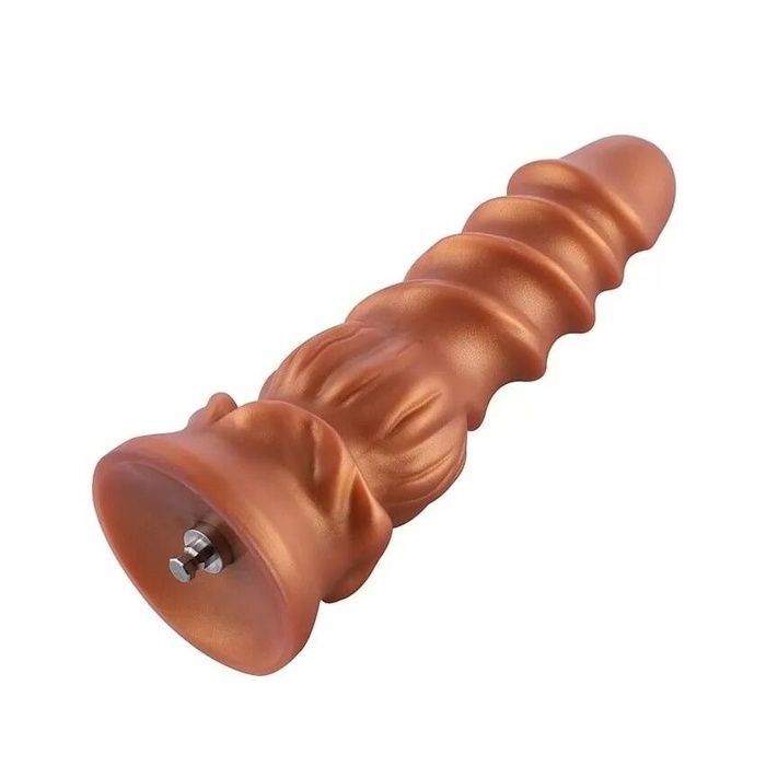 Фаллоимитатор для секс-машин Hismith Spiral Grain Silicone Dildo Monster Series, спиральный рельеф SO9961 фото