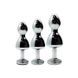 Металлическая анальная пробка Wooomy Lollypop Double Ball Metal Plug Blue M диаметр 3,1, длина 9,4 с SO7422 фото 4