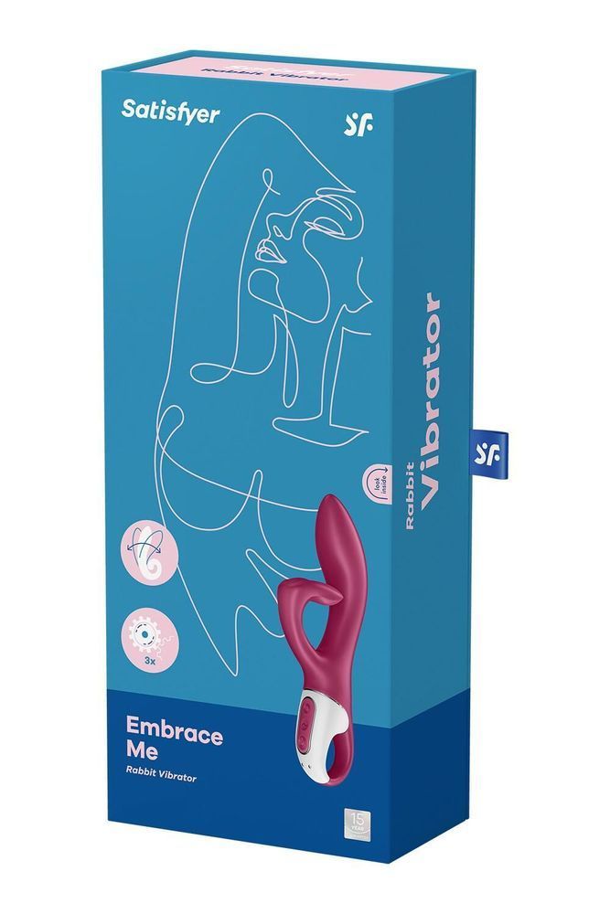 Вібратор-кролик із потрійним відростком Satisfyer Embrace me Berry, 2 мотори, діаметр 3,6 см SO6285 фото